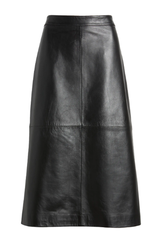 Nordstrom Leather A-Line Skirt