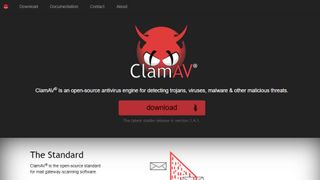 Website screenshot for ClamAV