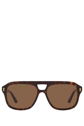 Gucci rectangle-frame acetate sunglasses