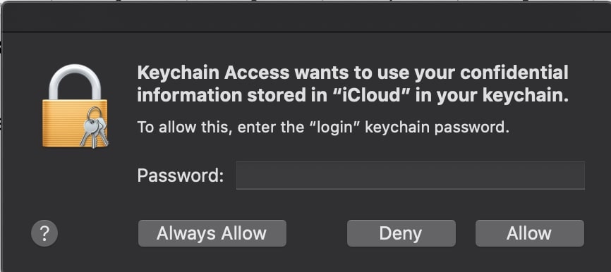 keychain password reset