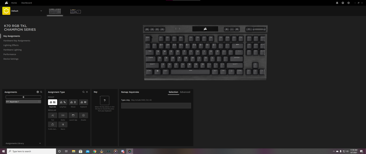 Corsair K70 RGB TKL