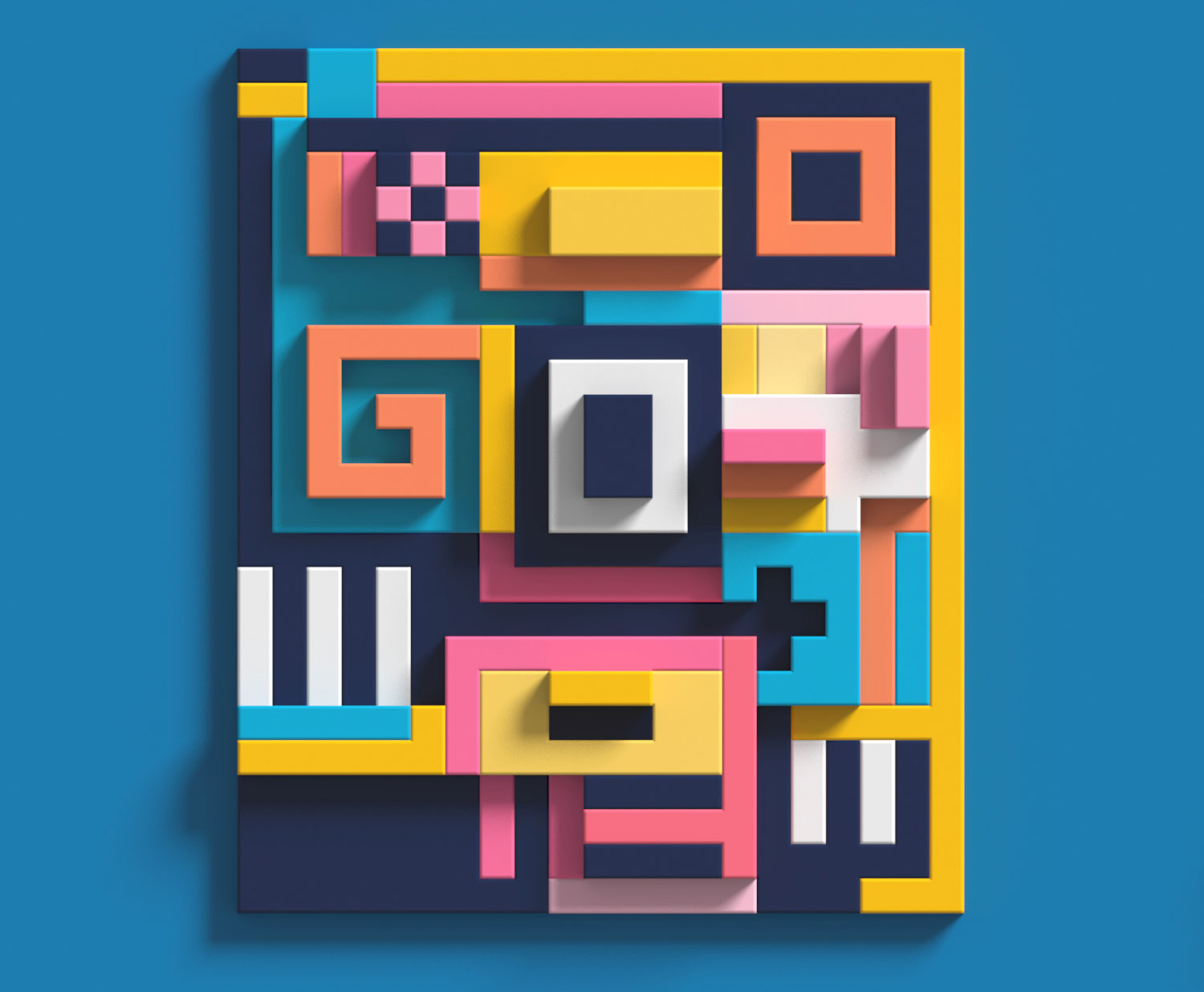 Pixel art: Abstract geometric design