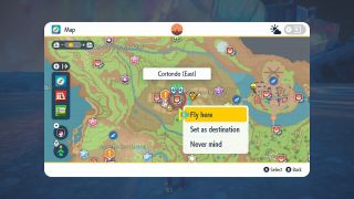 Pokemon Scarlet and Violet fast travel map
