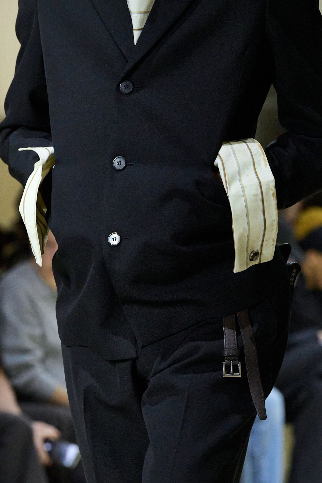 details of the stained clothing.