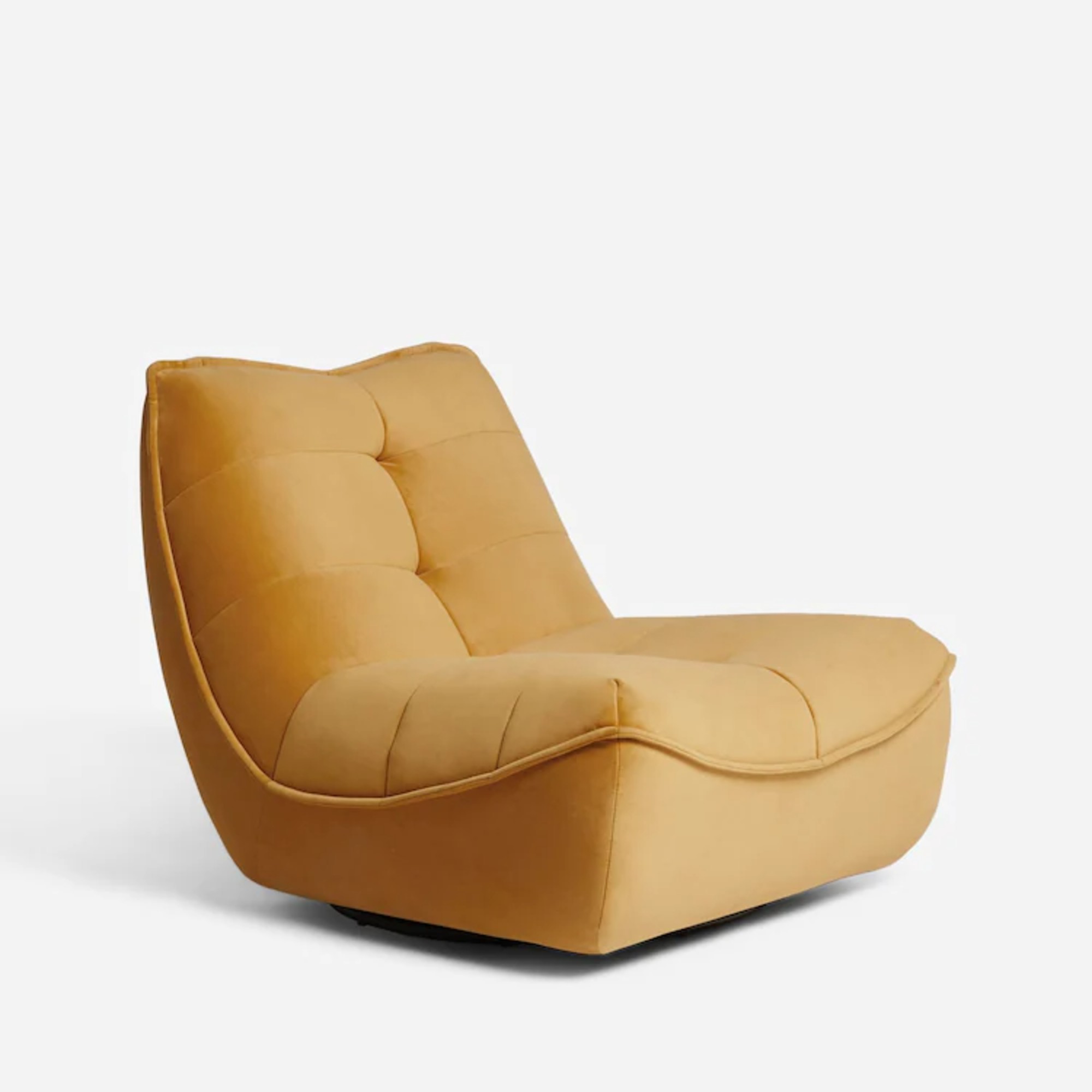 Next Soft Velvet Ochre Yellow Lucca Swivel Accent Chair