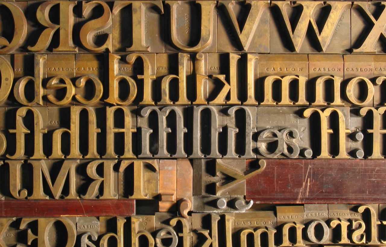 Letterpress type from the Type Archive