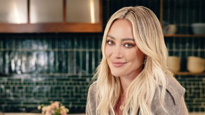 hilary duff for below 60 in a green kitchen
