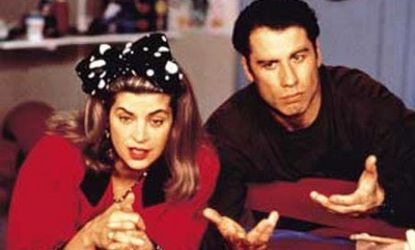 Kirsty Alley and John Travolta in "Look Who's Talking"