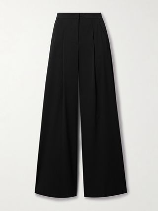 Leisure Bonn Pleated Stretch-Jersey Wide-Leg Pants