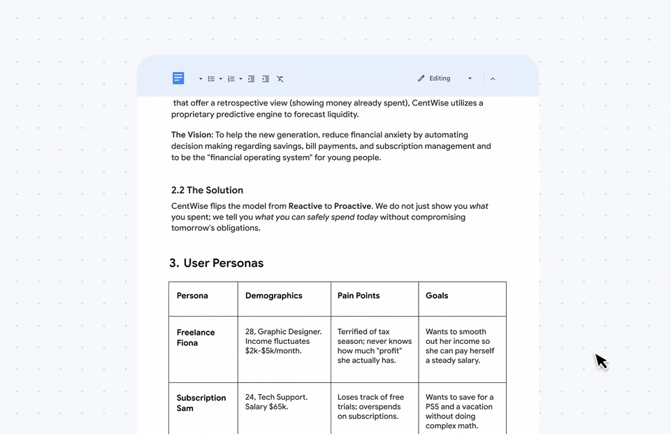 Magic Pointer demo in Google Chrome