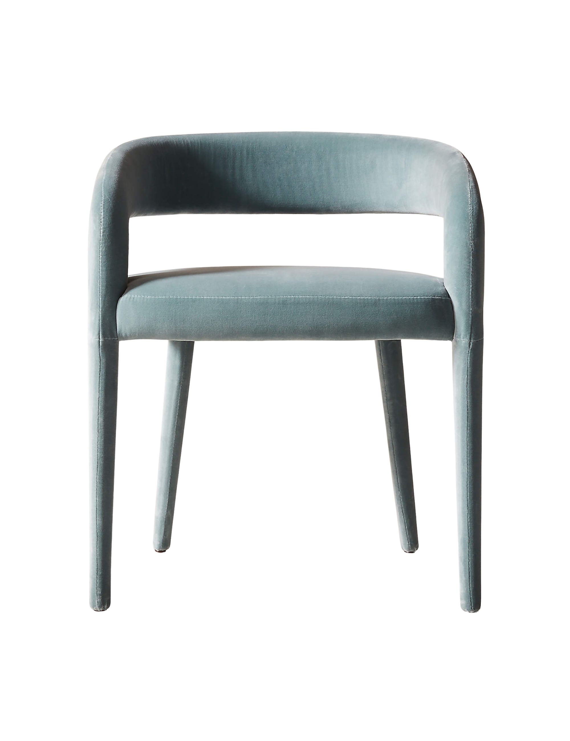 Lisette Light Blue Velvet Dining Armchairs Set of 4