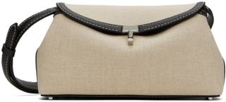 Beige T-Lock Clutch