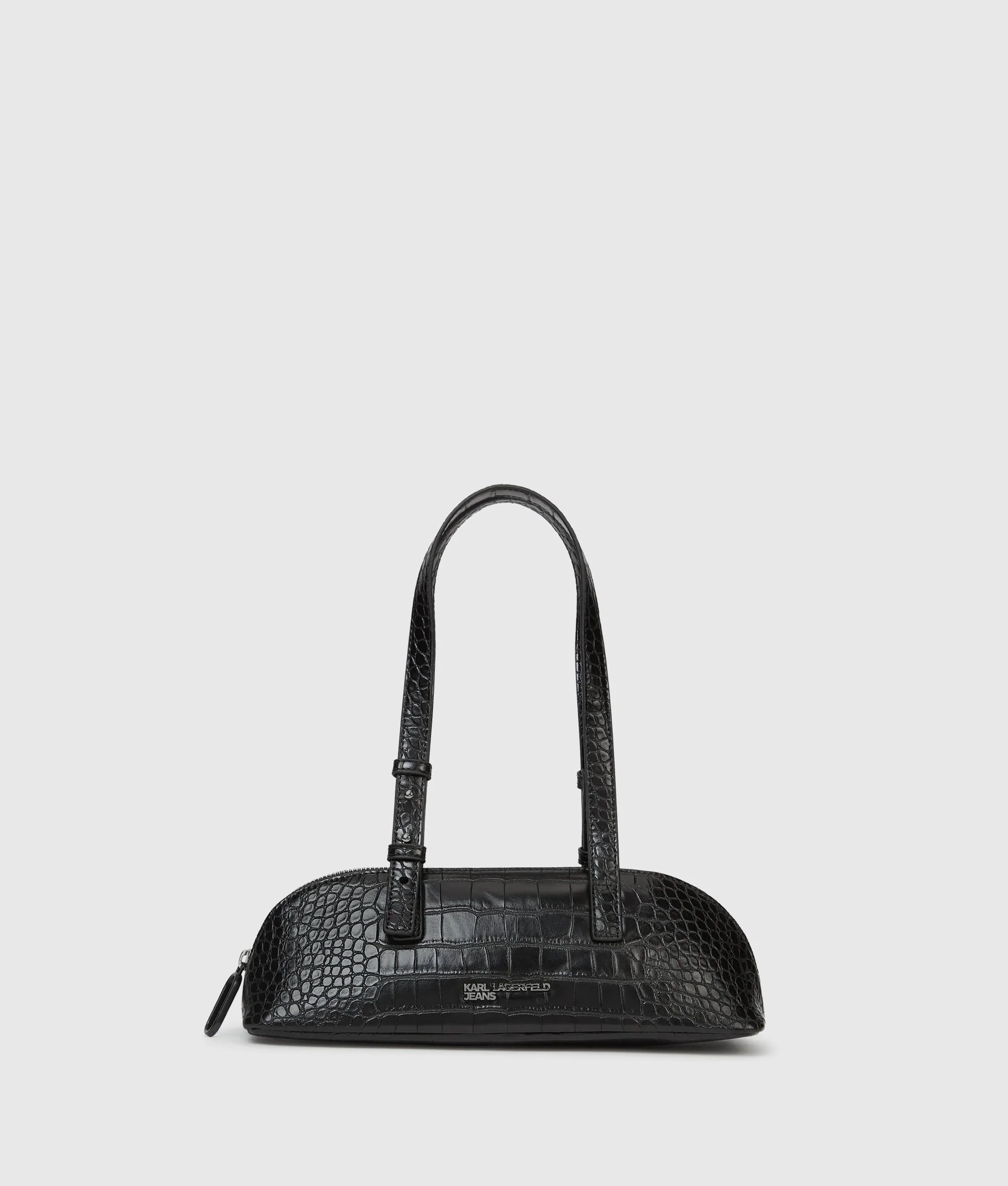 KARL LAGERFELD PARIS, Croco Elongated Shoulder Bag