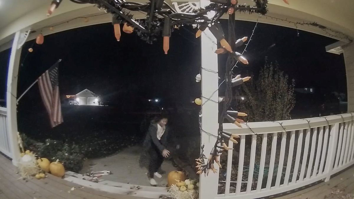 Pumpkin thief! Doorbell camera records pumpkin robbery ahead of Halloween