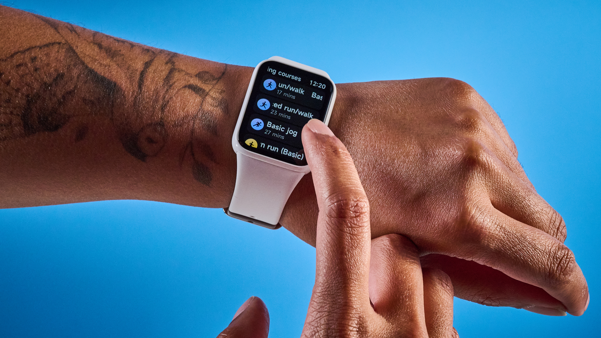 A person wearing a Xiaomi Smart Band 10 Pro