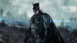 Ben Affleck suited up as Batman in BvS banner