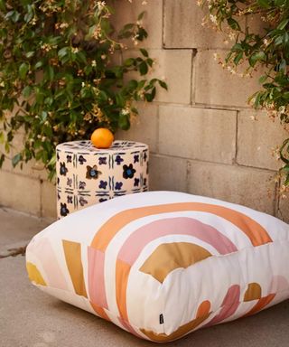 Urban Wild Studio For Deny Paint Rainbow Outdoor Floor Cushion