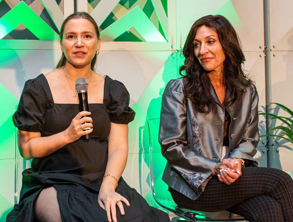 On &ldquo;The Legacy of Linear&rdquo; panel: Jane Marks, director, business development and content acquisition, Philo, and Carol Hanley, president, Whip Media.