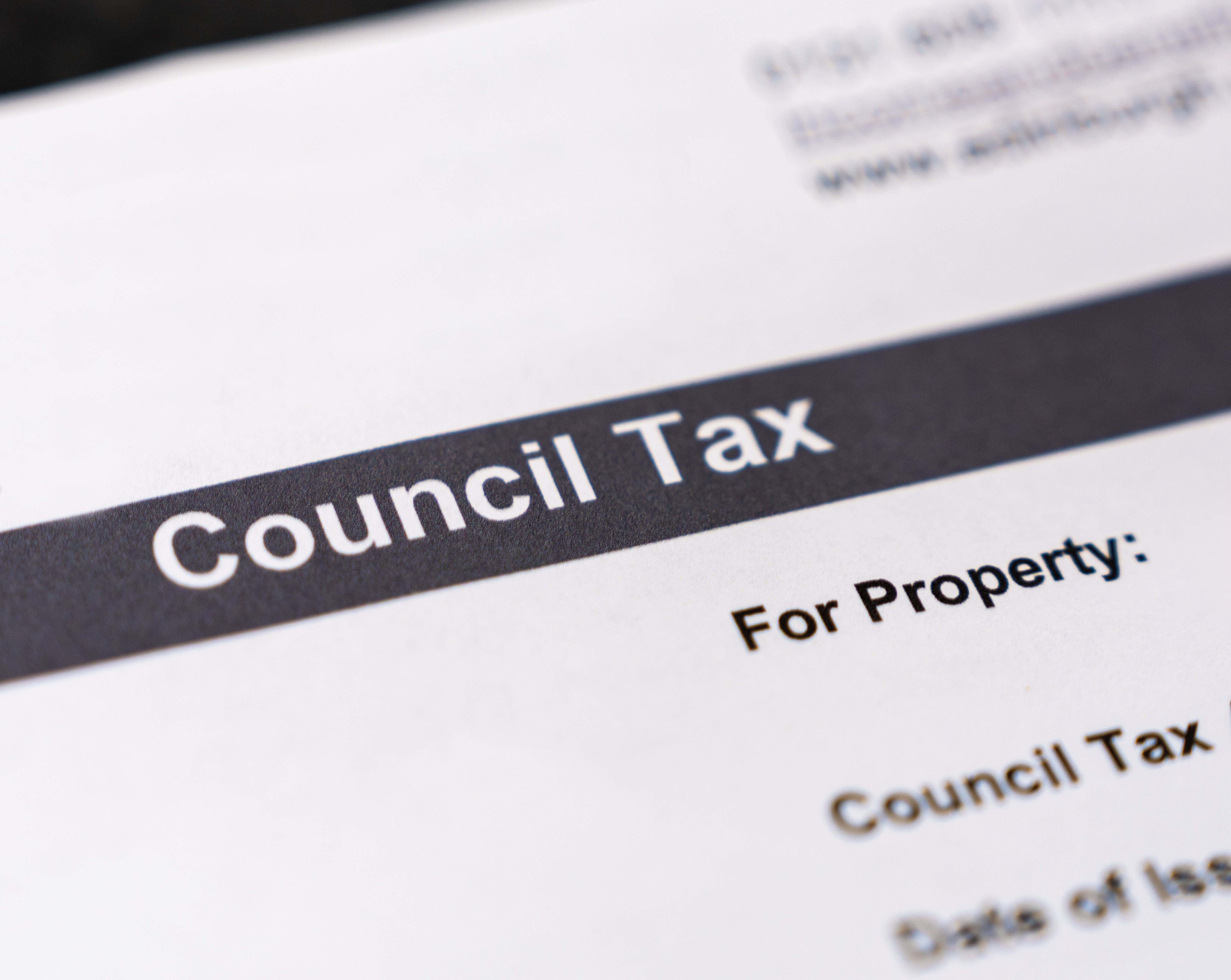Close-up photo of a council tax bill which has the headline: "Council Tax"