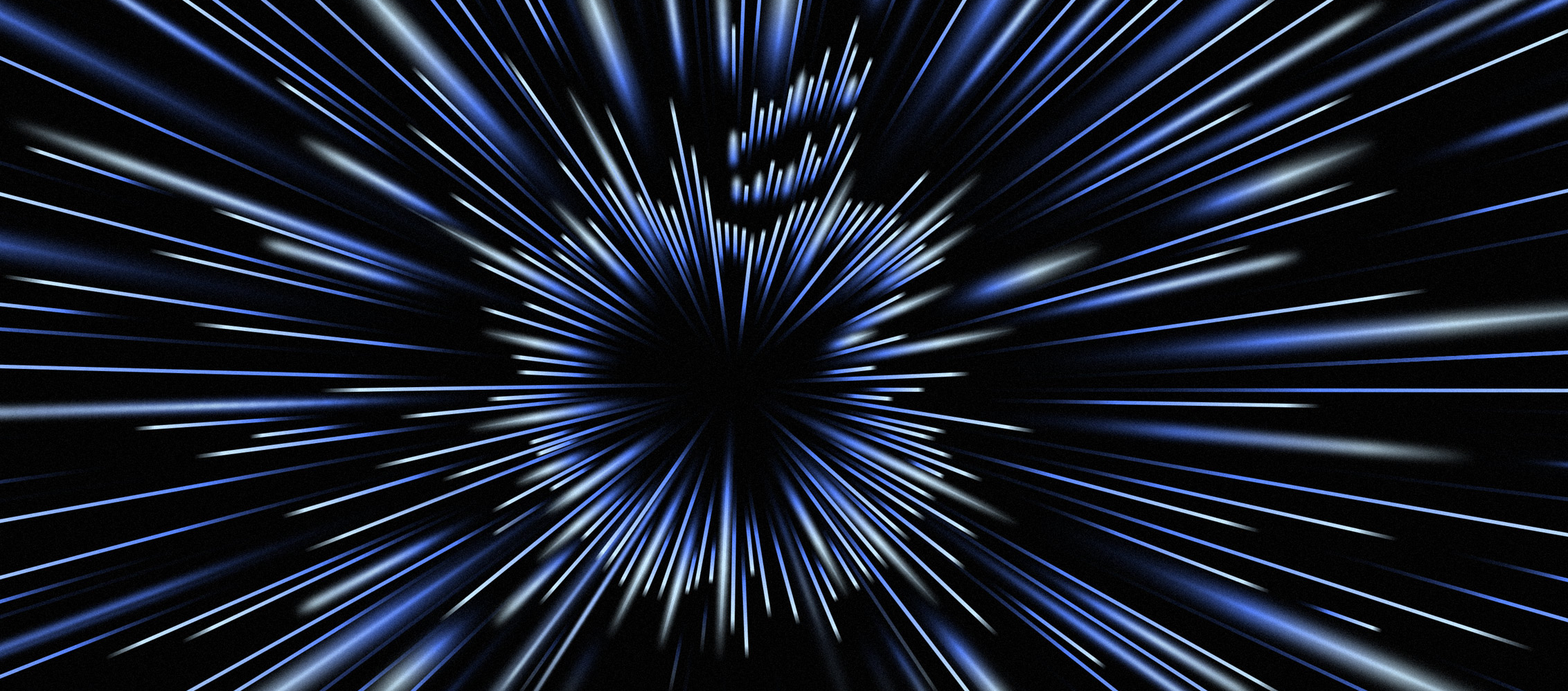 Apple logo made of shooting stars