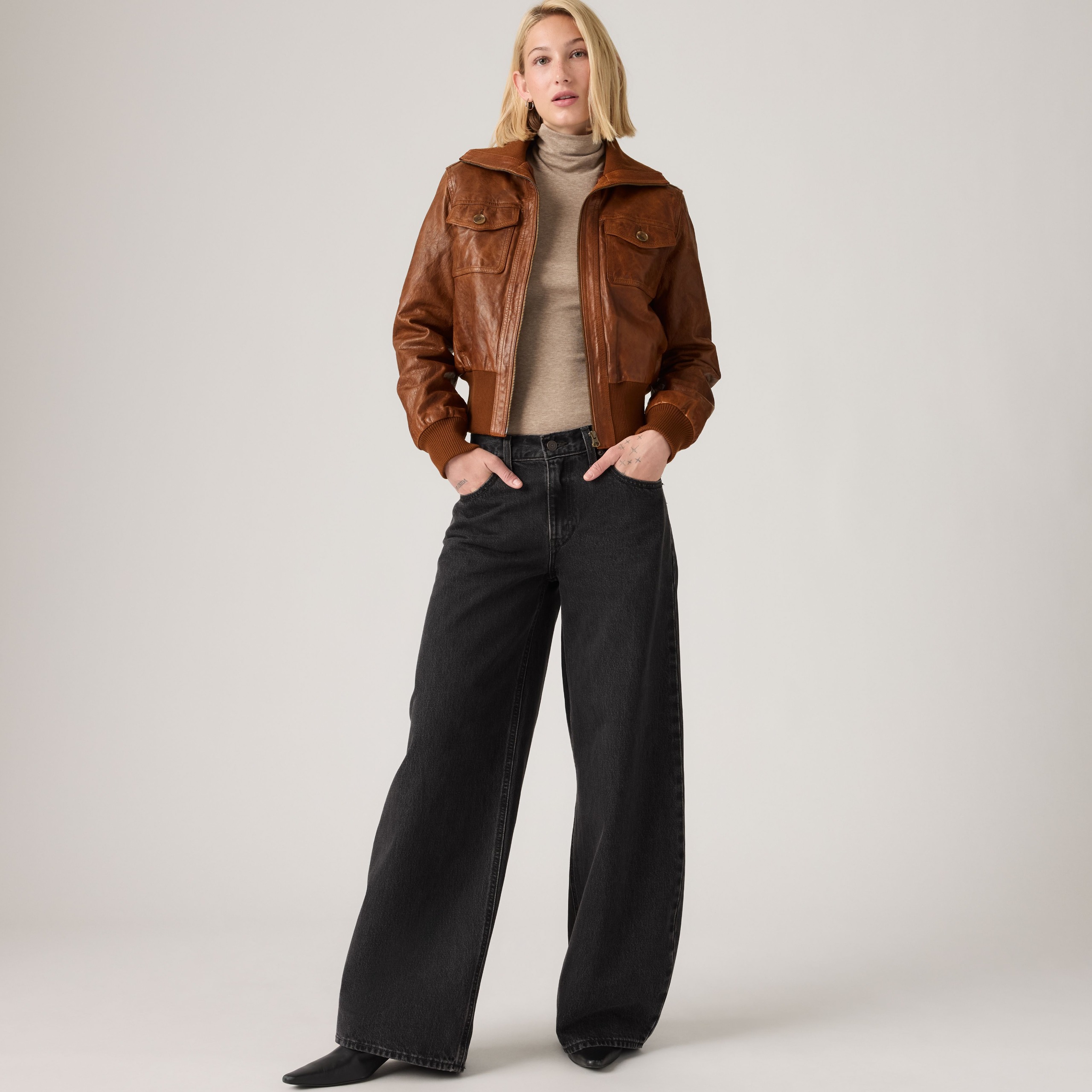 Teardrop Wide-Leg Women's Jeans