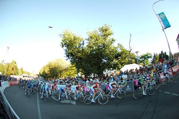 The peloton in action during the Down Under Classic.