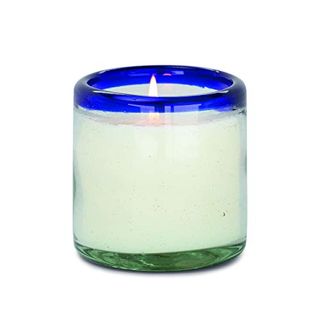 Paddywax Scented Candles Coastal La Playa Collection Artisan Candle in Hand-Blown Glass, 9 Ounces, Salted Blue Agave