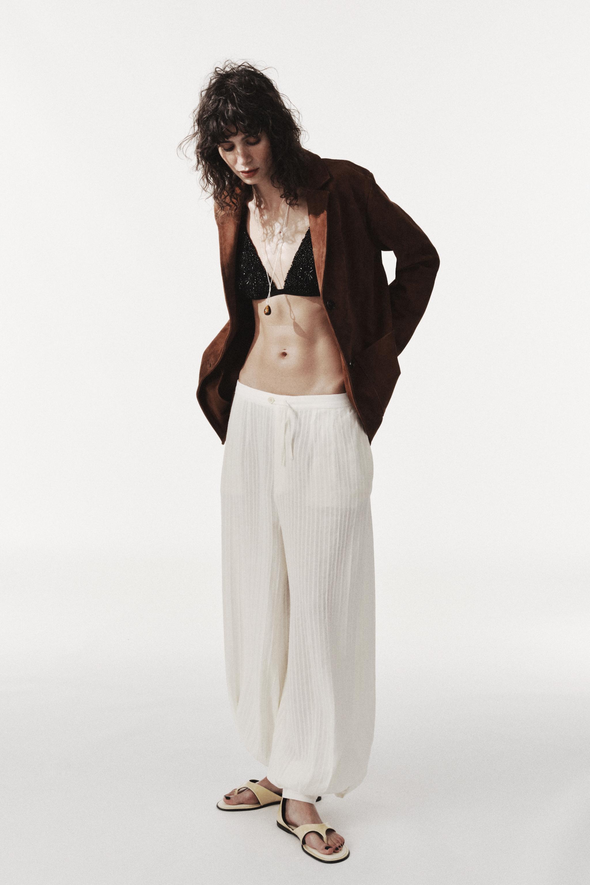 100% Suede Oversize Blazer Zw Collection Limited Edition