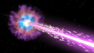 An illustration of a gamma-ray burst