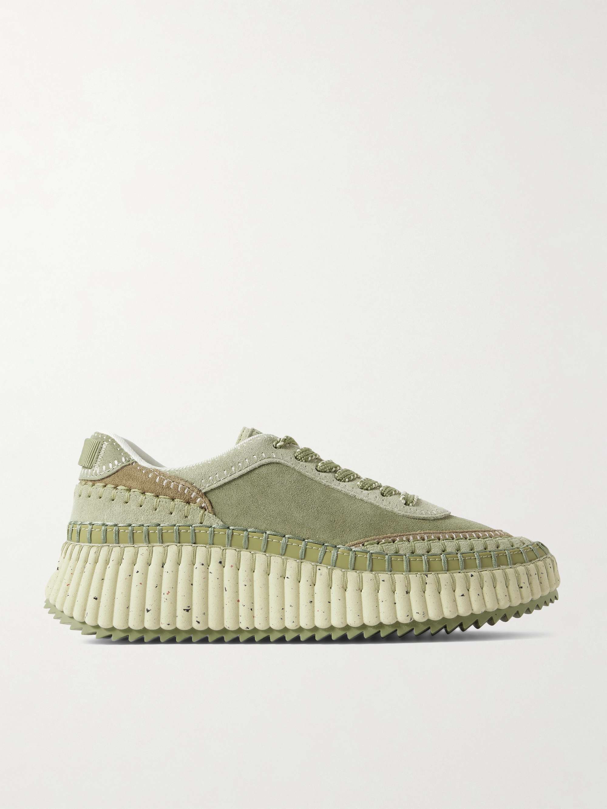 Nama Embroidered Suede Sneakers