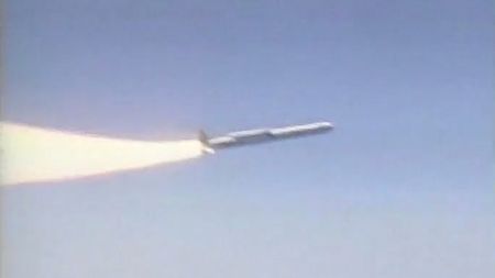 A Pegasus XL rocket launches the "Founders Flight" for the space memorial company Celestis on April 21, 1997.