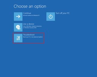 Windows 10 UEFI firmware settings option