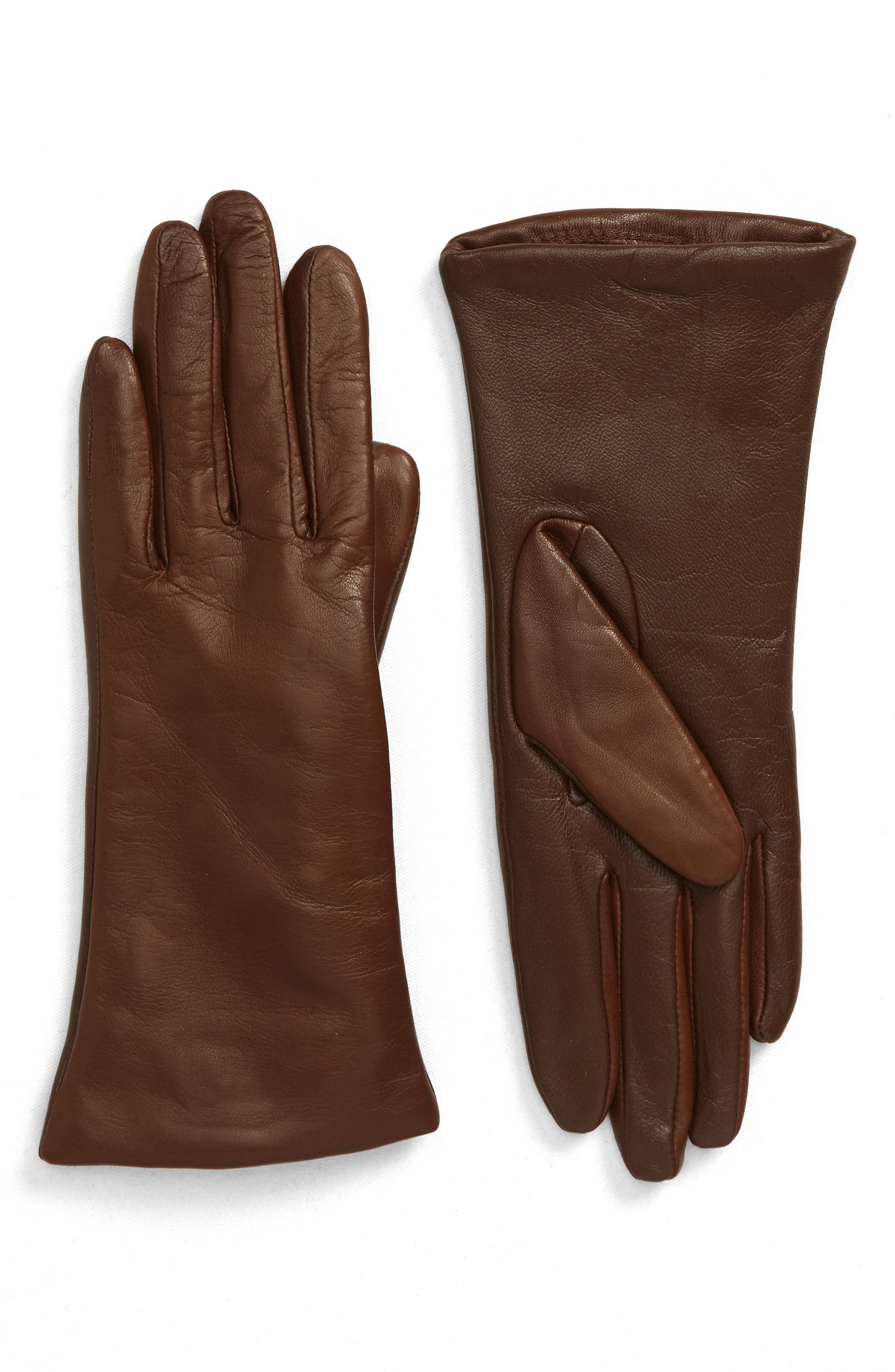 Nordstrom, Cashmere Lined Leather Touchscreen Gloves