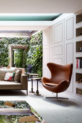 how to bring the outdoors in with a living wall in living room