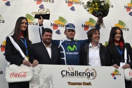 JJ Rojas on top of the podium in Mallorca