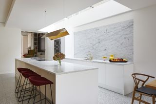 interior of a kitchen in a wrap around extension