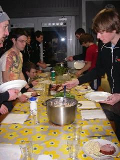 There are a lot of mouths to feed at Euro 'Cross Camp.