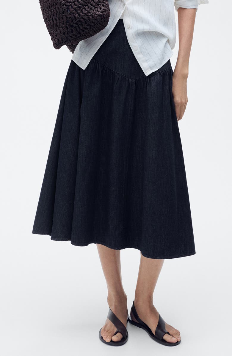 Flared Denim Skirt