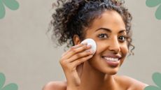 woman removing makeup with cotton pad