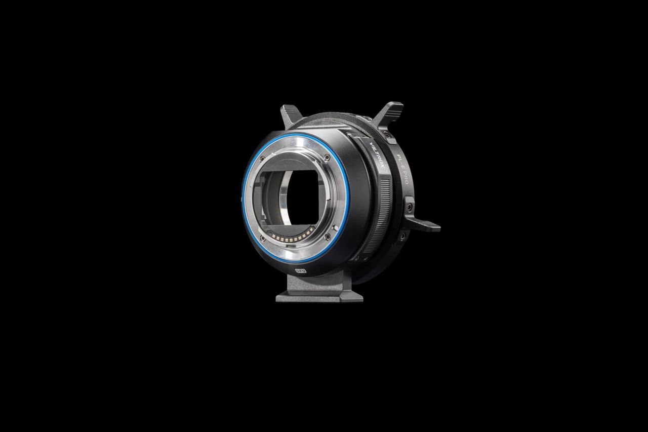 The Viltrox NexusFocus F1 on a black background