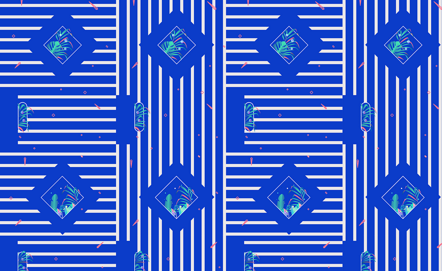 blue and white design