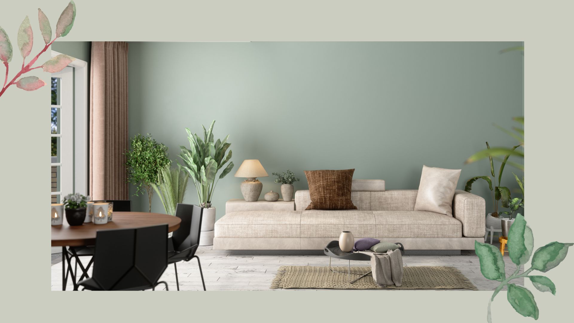 How to use sage green in your home and what colours go best