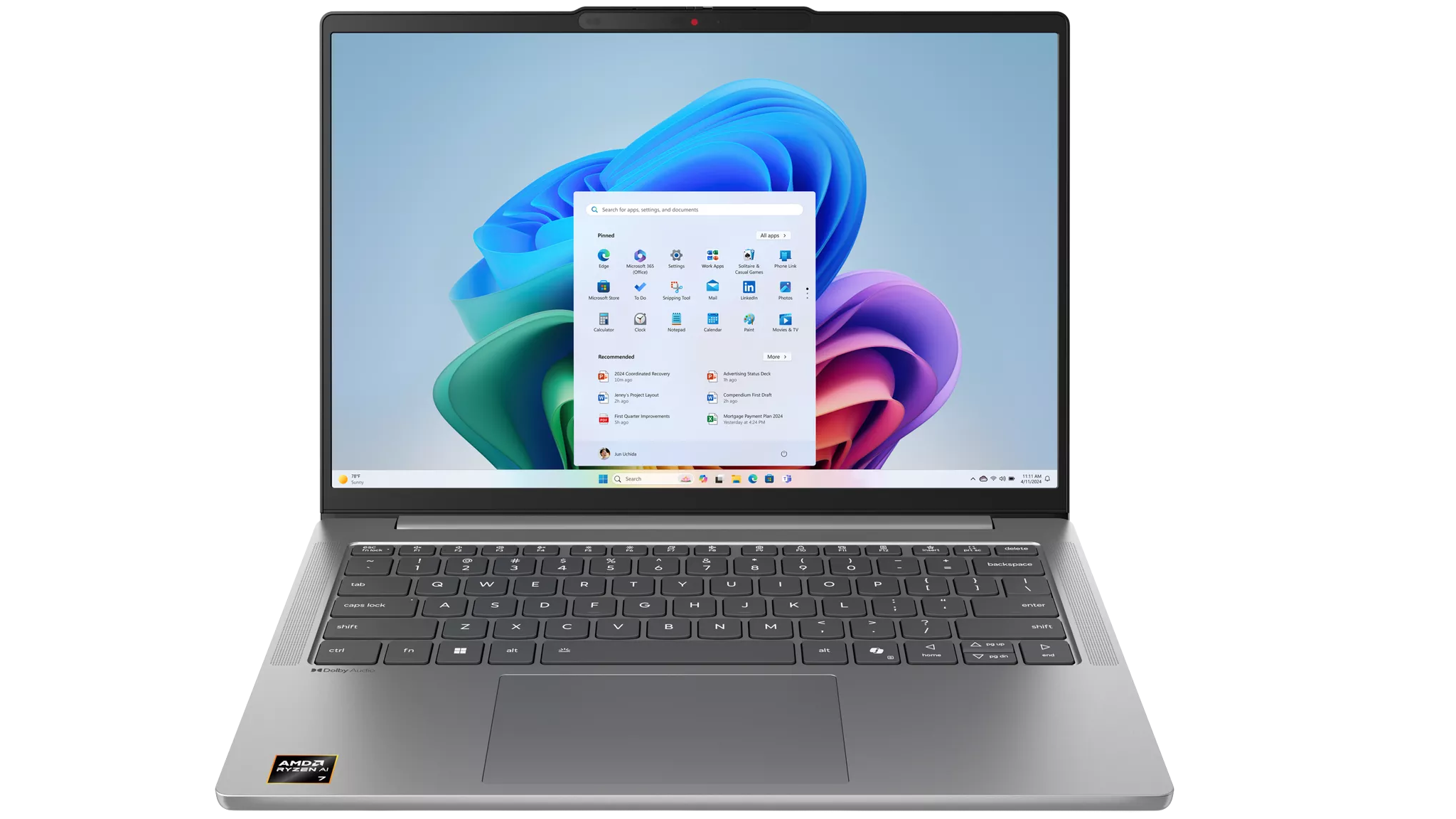 Lenovo IdeaPad Slim 5 on a white background