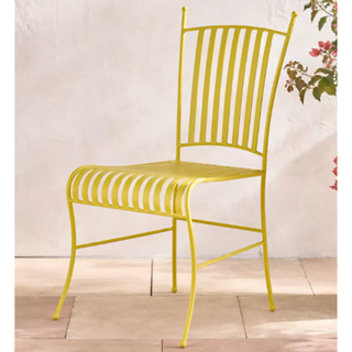 metal outdoor yellow chair set