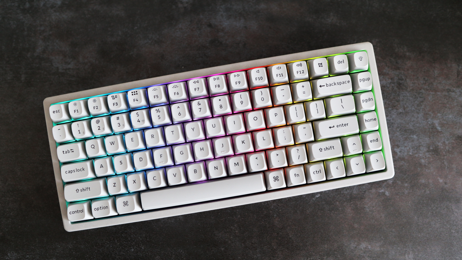 Keychron K2 HE Concrete Edition keyboard on desk