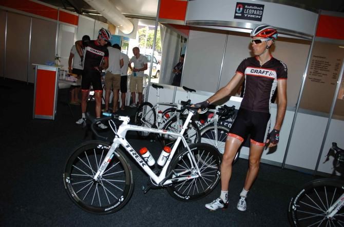 RadioShack riders await the release of their 2013 team jersey