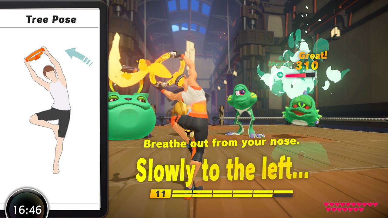 Yoga Pose in Ring Fit Adventure