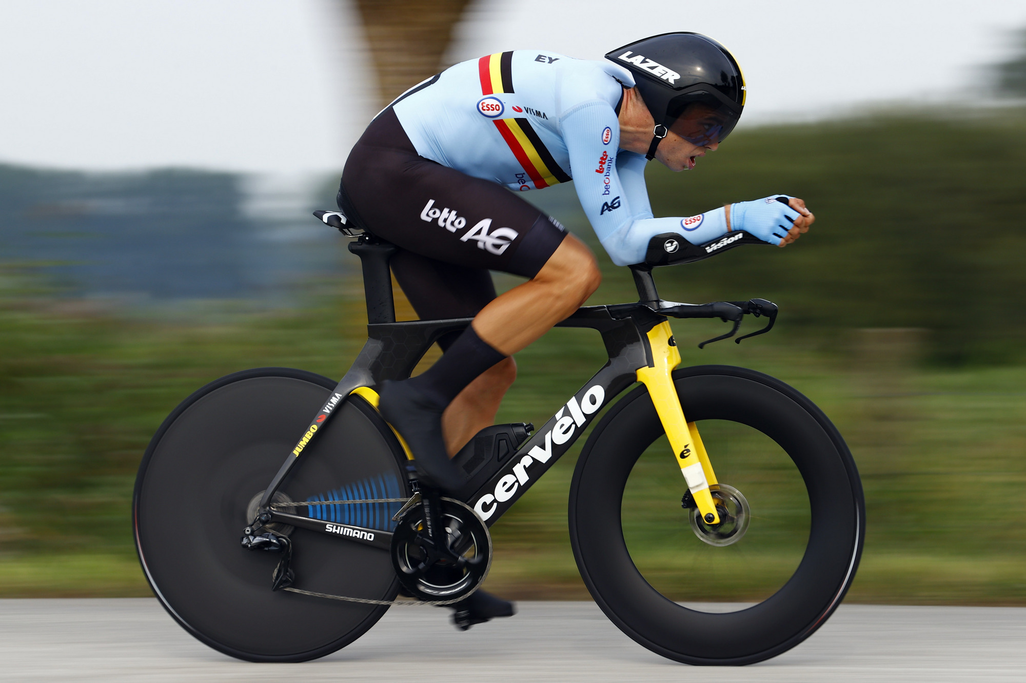2021 UCI Road World Championships Flanders Men Elite Time Trial - Knokke - Heist Bruges 43,3 km - 19/09/2021 - Wout Van Aert (BEL - Jumbo - Visma) - photo Luca Bettini/BettiniPhotoÂ©2021