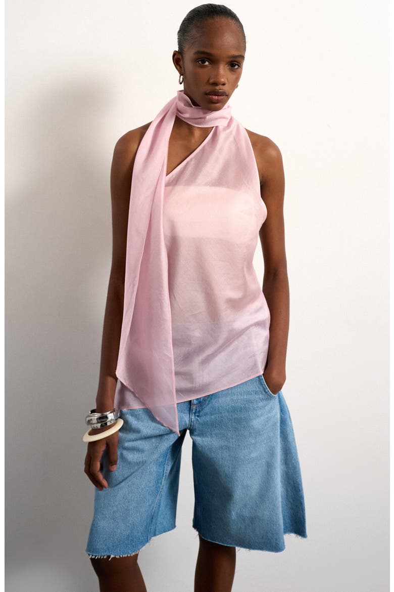 Scarf Open Back Halter Top