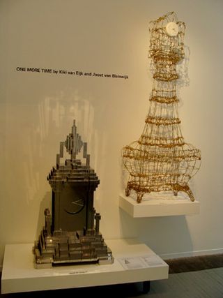 Metal structure standing clocks